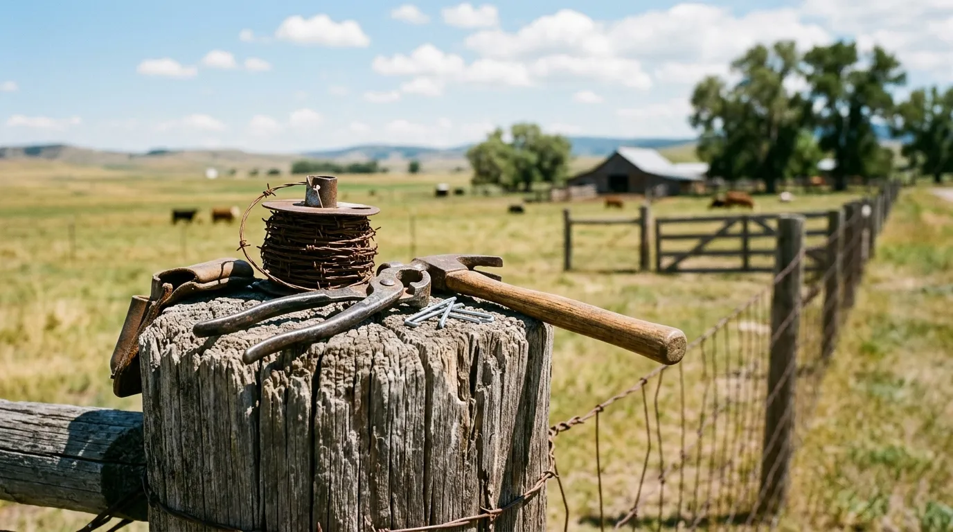 Essential fencing tools and supplies for pasture wire repair