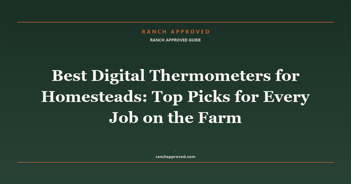 Best Digital Thermometers for Homesteads in 2026: Top Picks for Every Job on the Farm