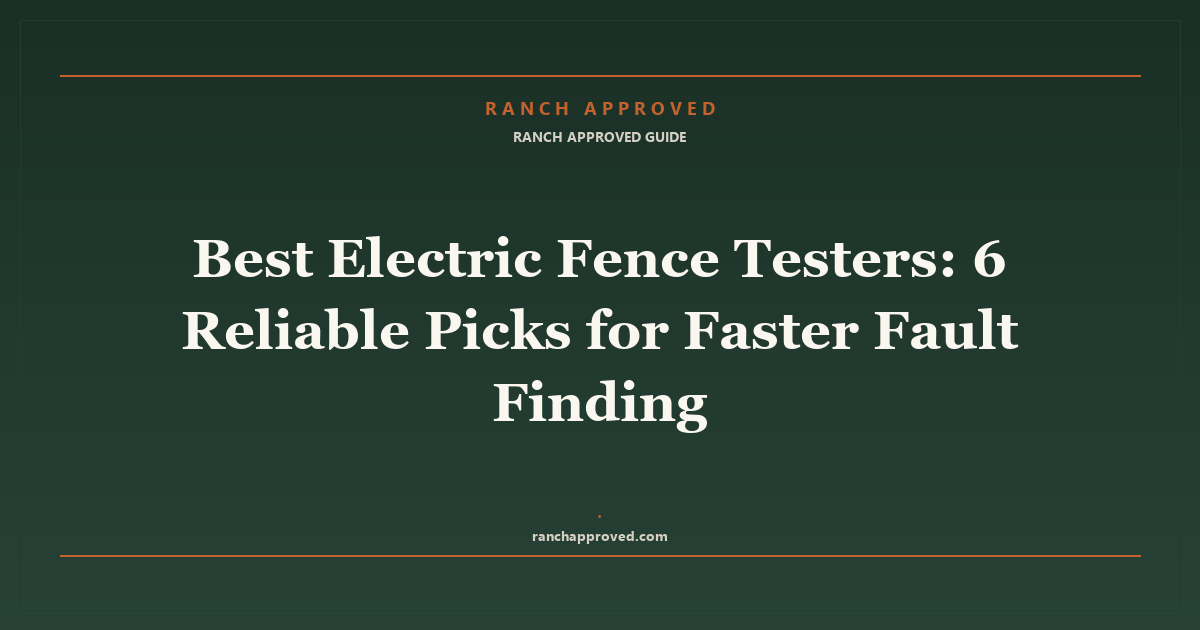 Best Electric Fence Testers in 2026: 6 Reliable Picks for Faster Fault Finding