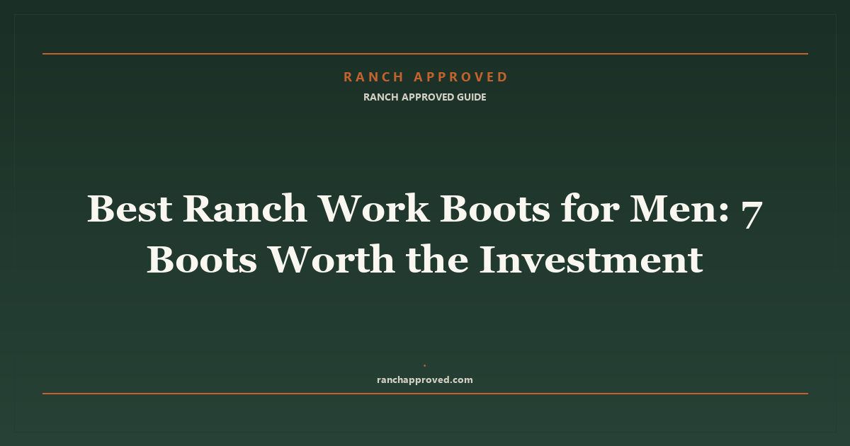 Best Ranch Work Boots for Men in 2026: 7 Boots Worth the Investment