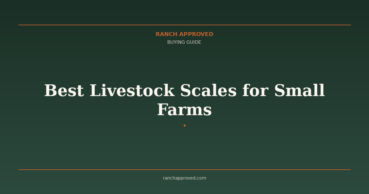 Best Livestock Scales for Small Farms - Ranch Approved Buying Guide