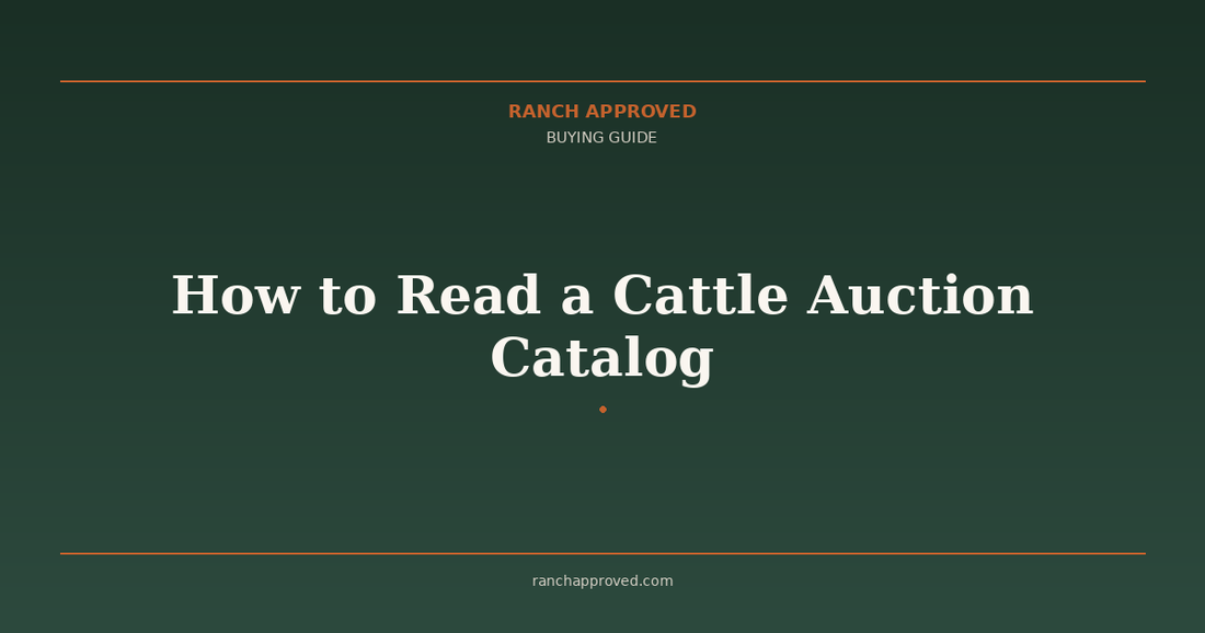 How to Read a Cattle Auction Catalog