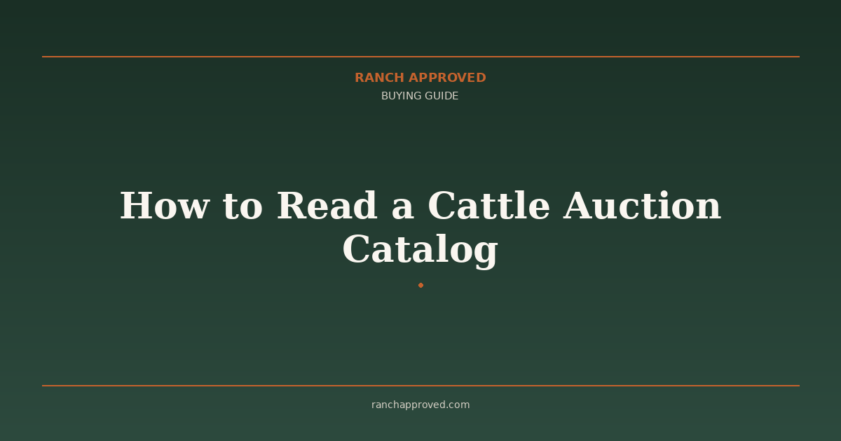 How to Read a Cattle Auction Catalog